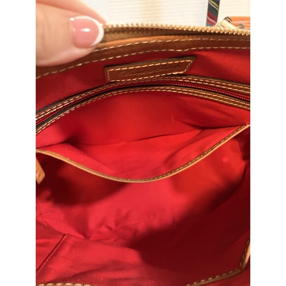 Dooney & Bourke Medium Double Zip Black Tartan Plaid Hand Bag Purse With Strap - Picture 13 of 16